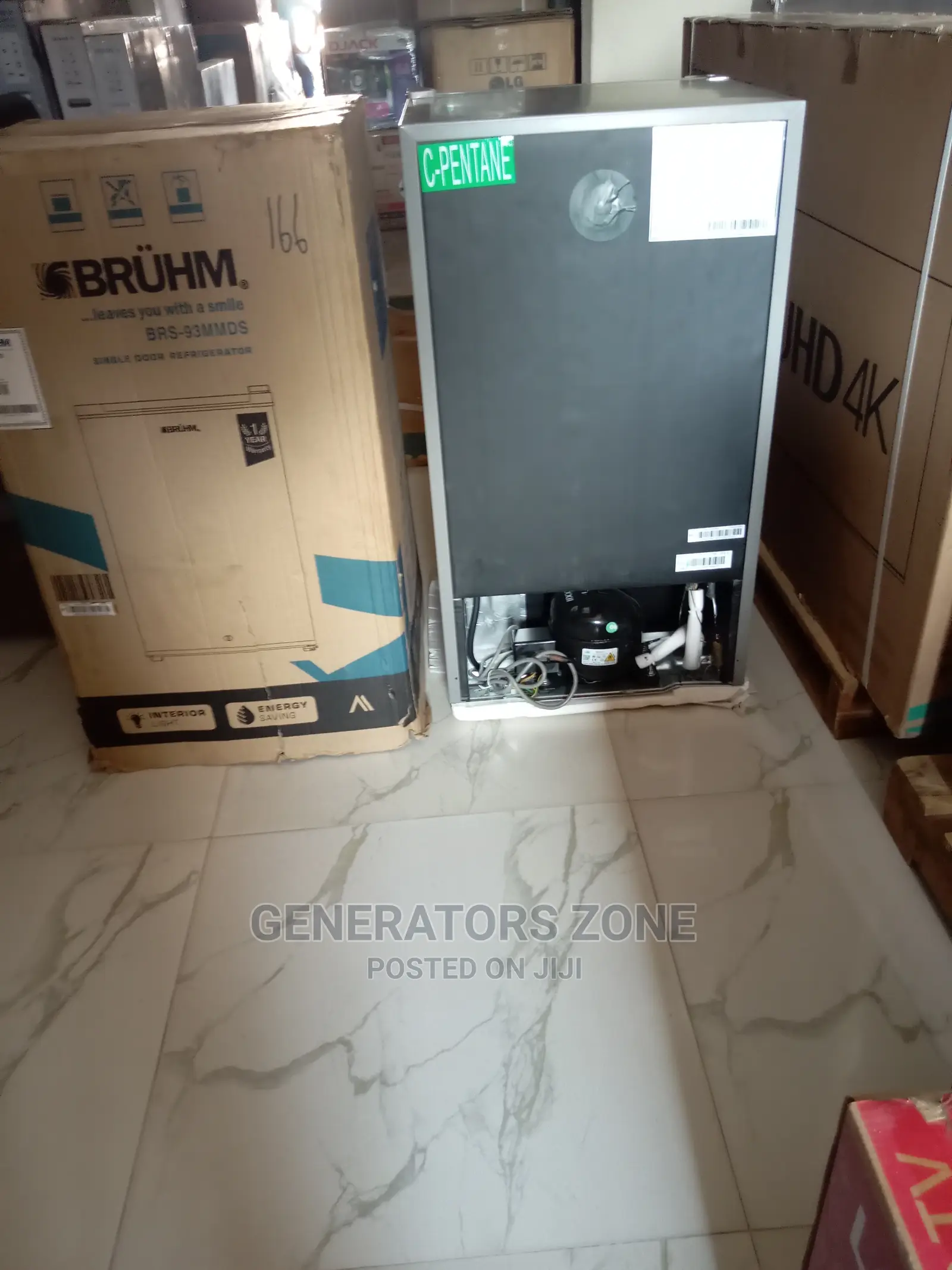 Bruhm Mini Refrigerator BRS-93MMDS ( Brand New)-Silver