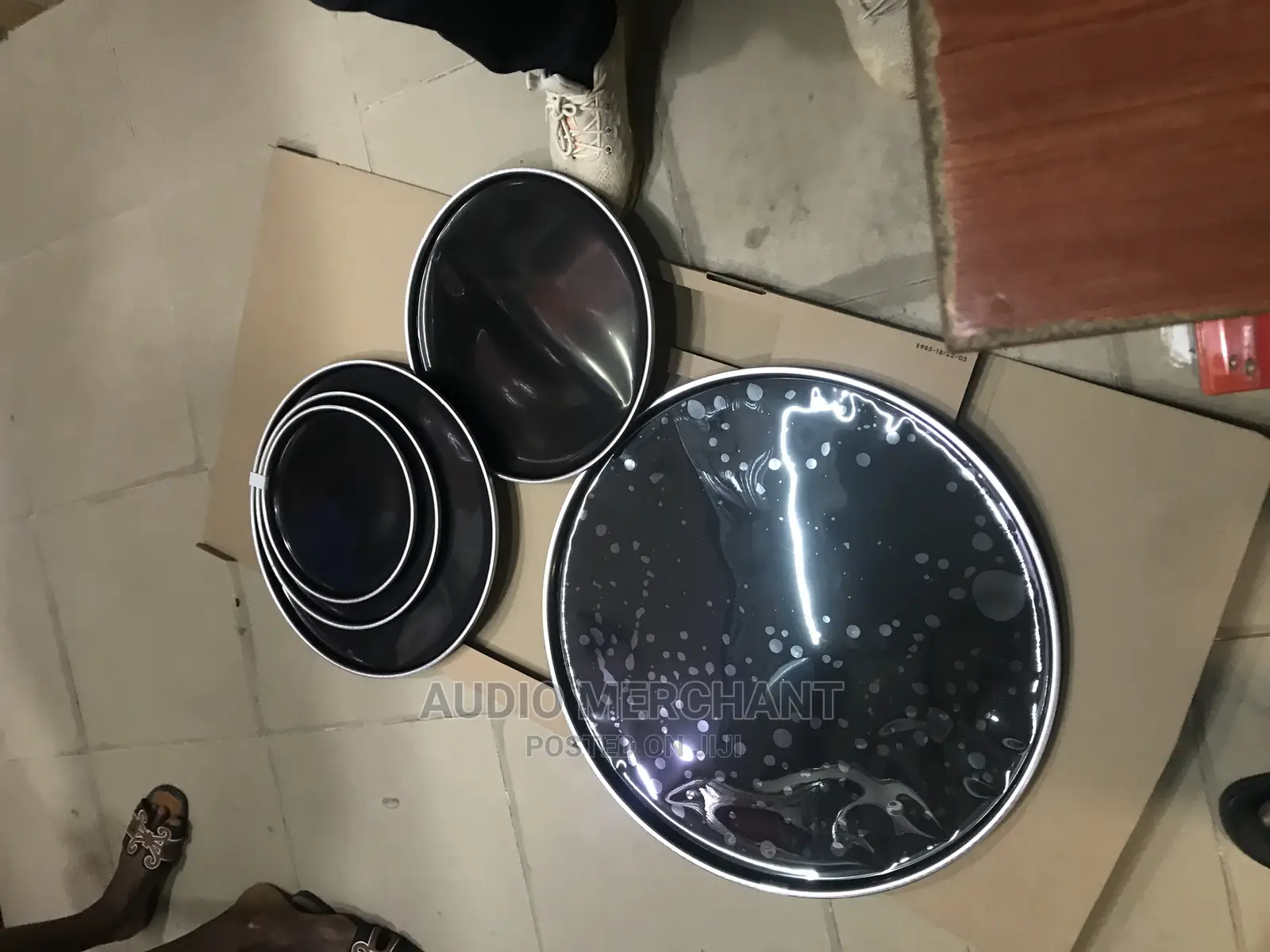 5 Piece Evans Drum Head Black Color