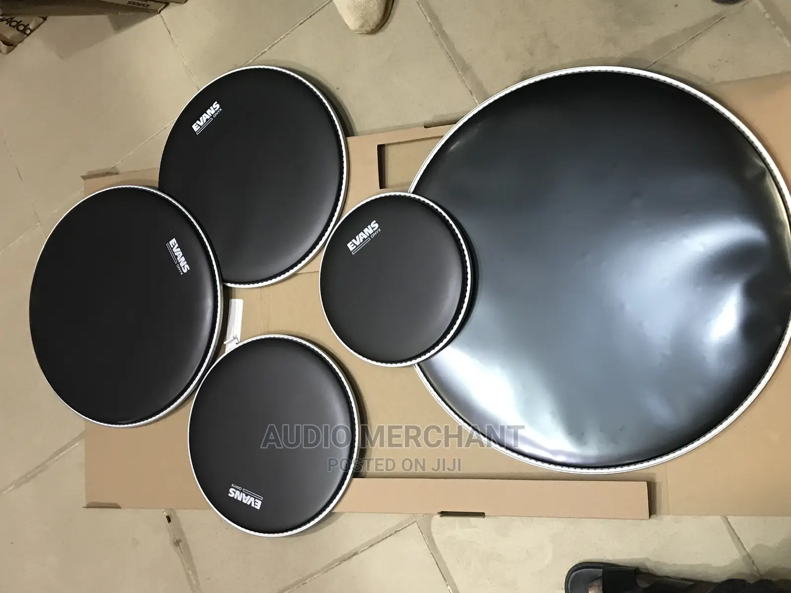 5 Piece Evans Drum Head Black Color