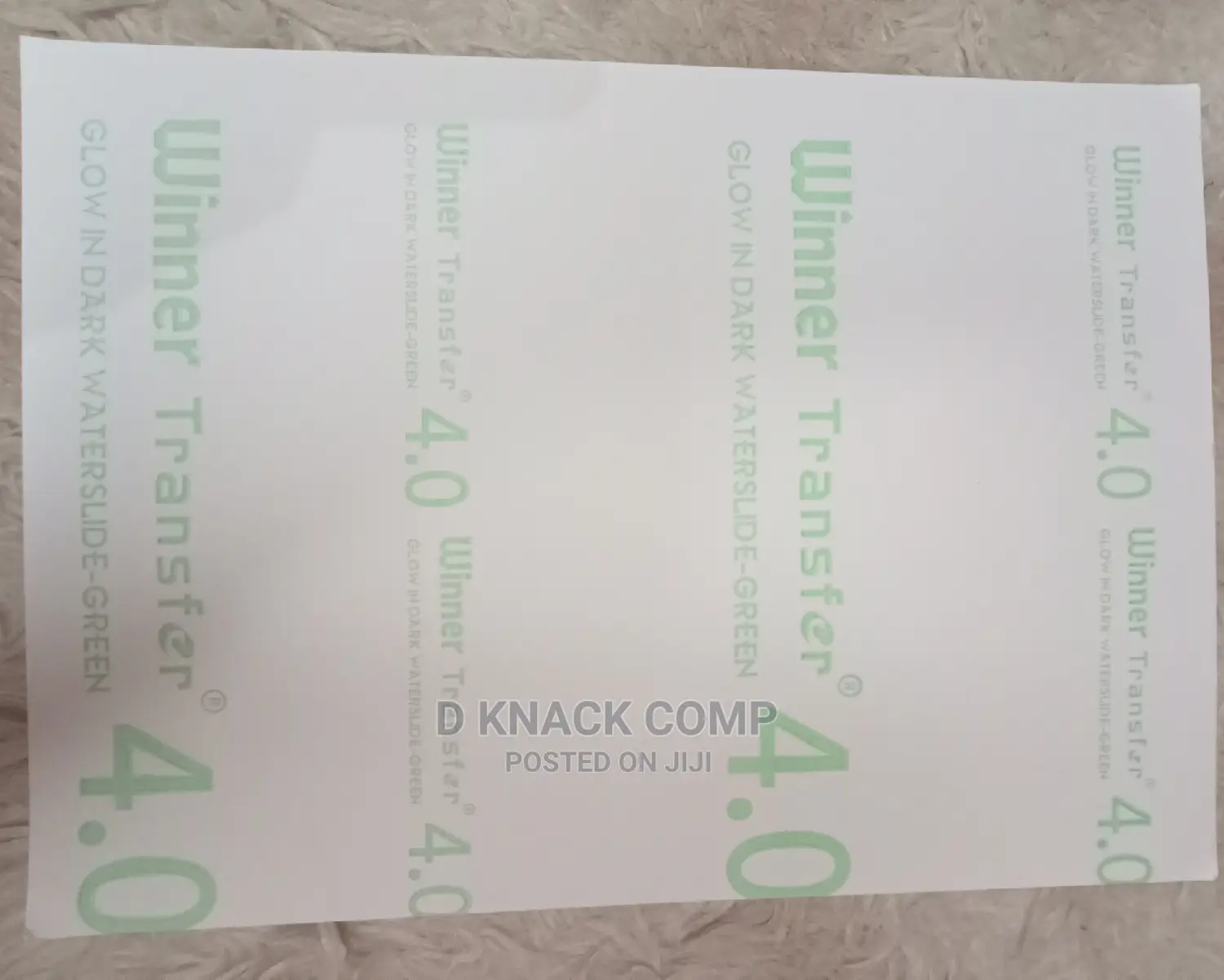 5 Sheets Transfer Inkjet Luminous For Tumbler Mug Glasse