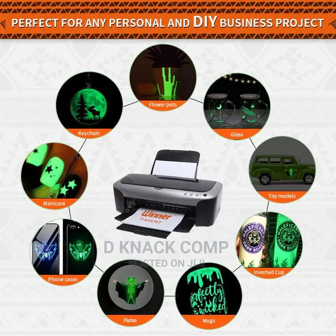 5 Sheets Transfer Inkjet Luminous For Tumbler Mug Glasse