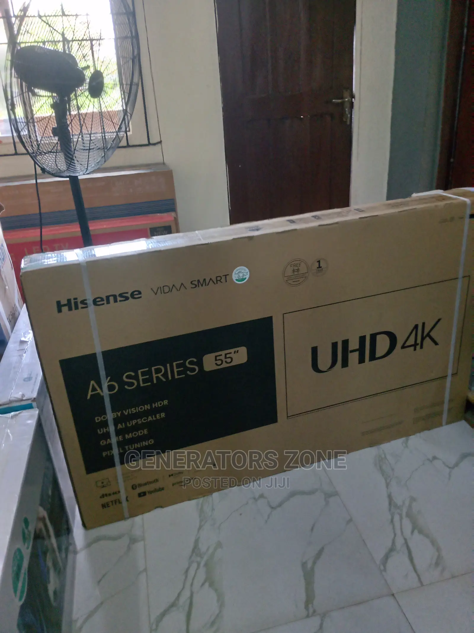 1yr Warranty- Ultra HD Smart Hisense LED TV 55A6H (Black)