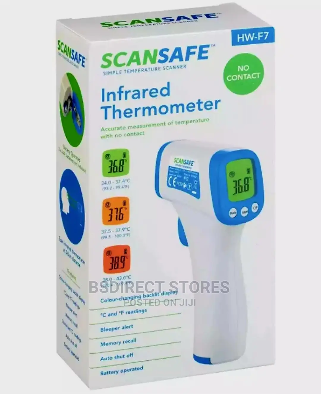 SCANSAFE Infrared No Contact Forehead Digital Thermometer