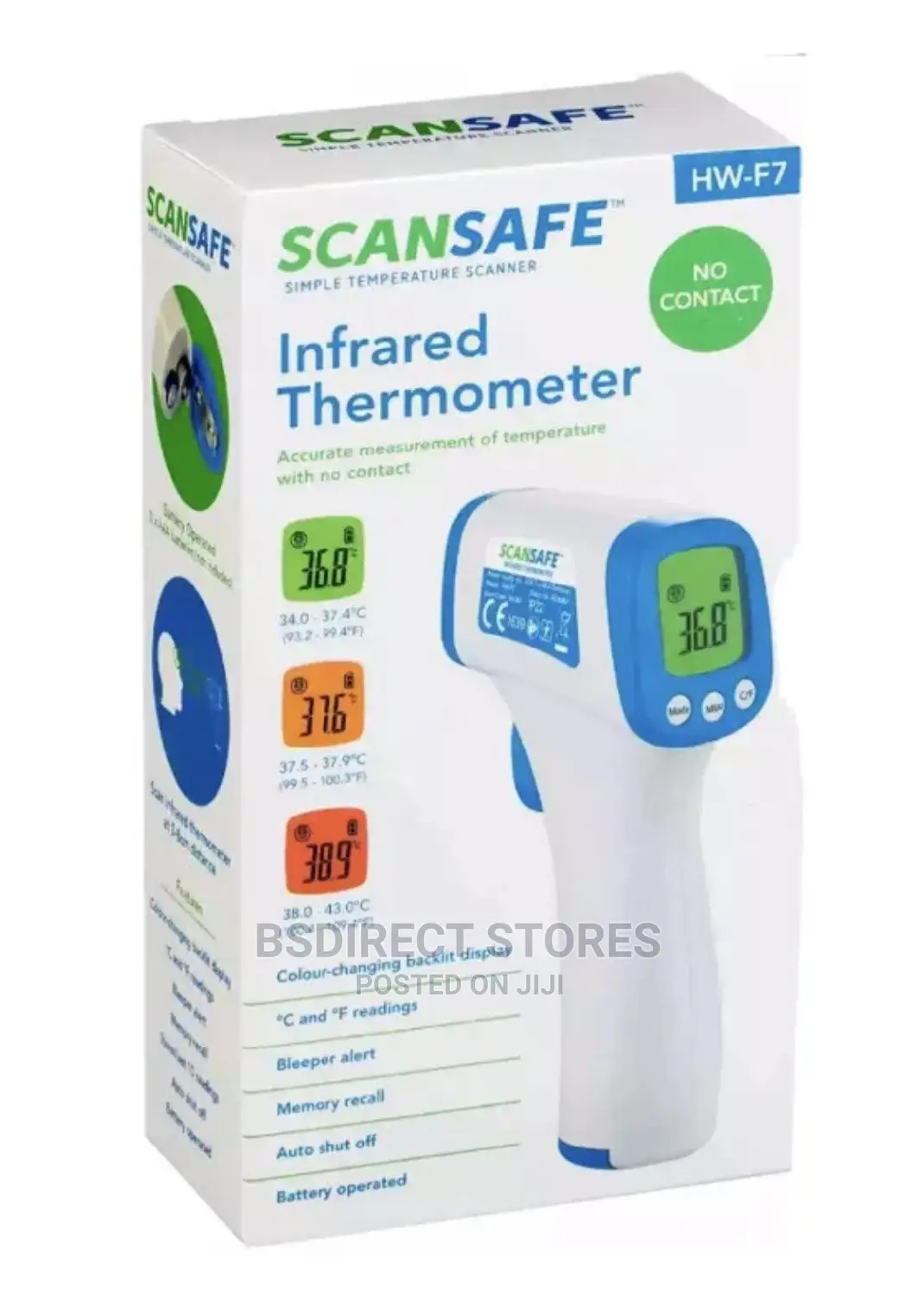 SCANSAFE Infrared No Contact Forehead Digital Thermometer