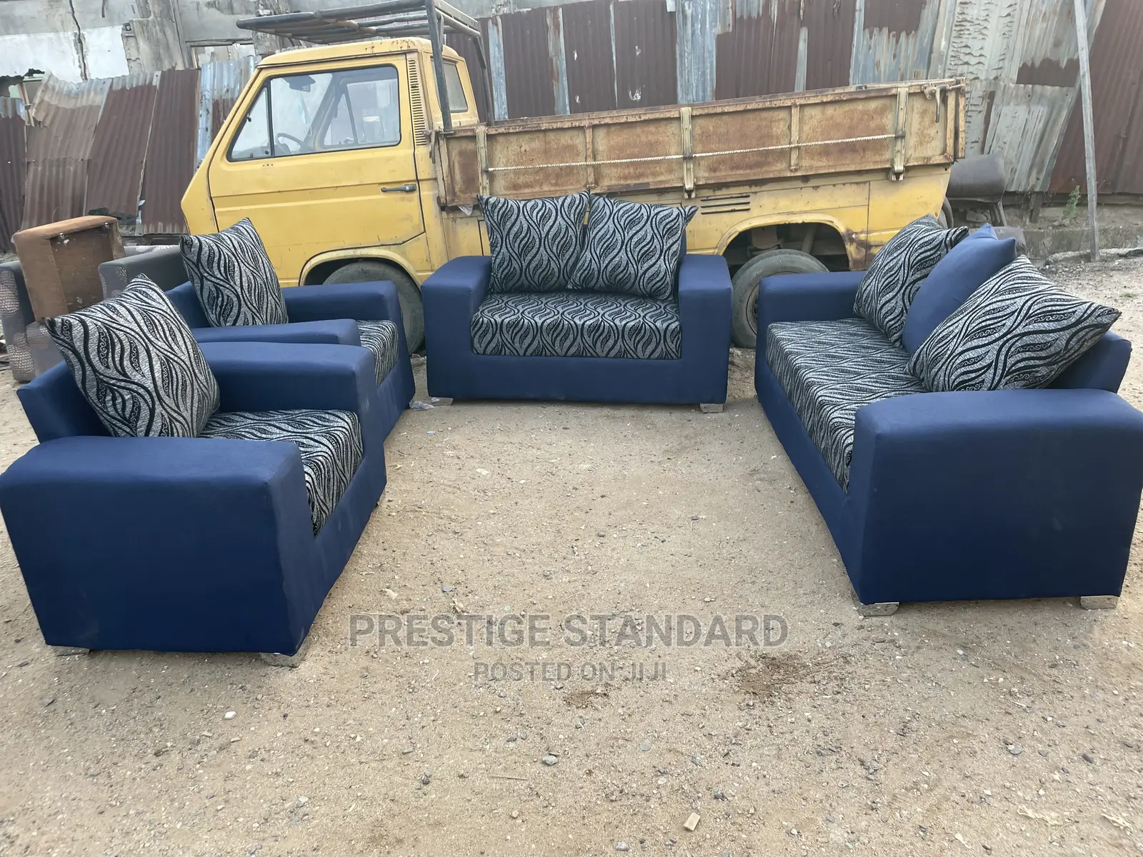 Quality 7 Seater Living Room Fabric Sofa Chair.