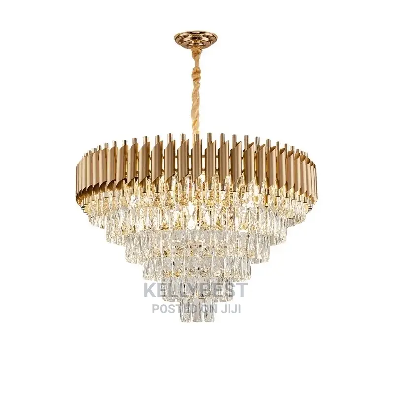 Luxury Ceiling Mounted LED Crystal Chandelier Light. 