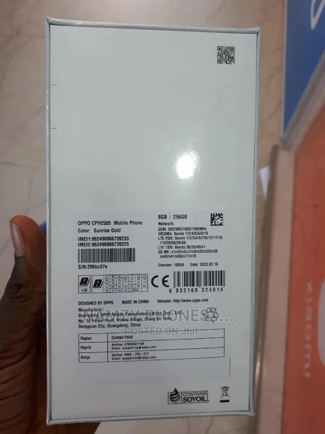 New Oppo Reno 8T 256 GB Gold