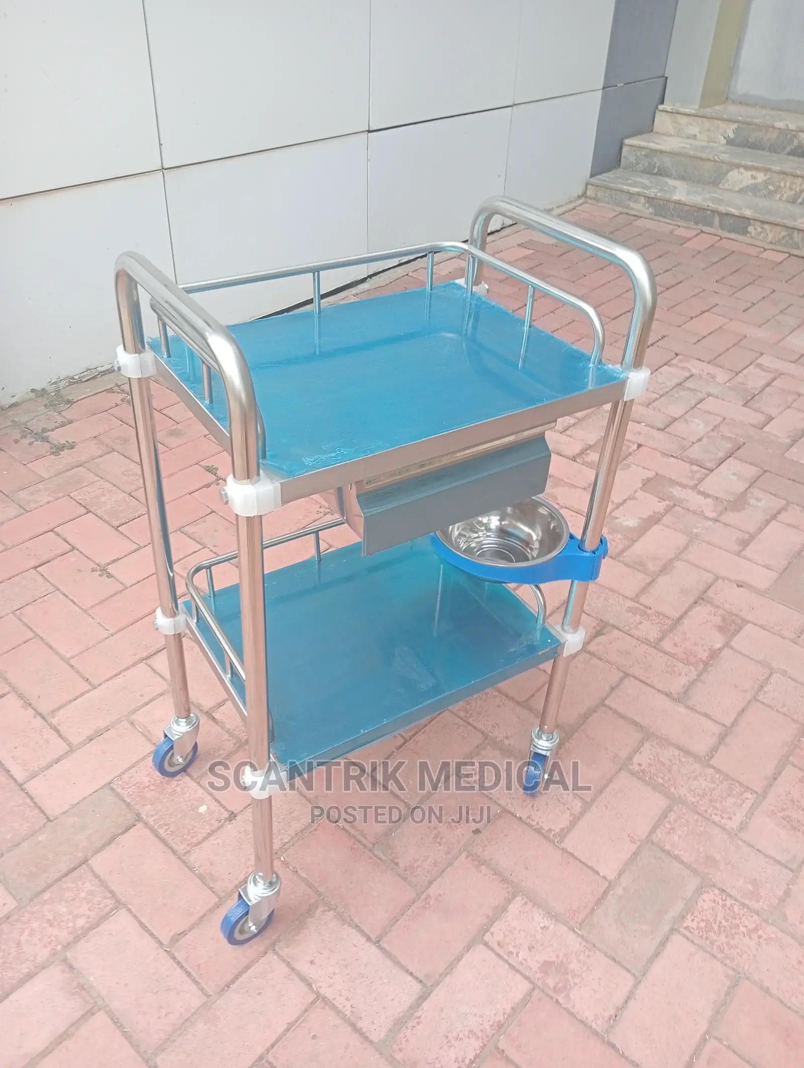 Stainless Steel Patient Trolley for Hospital