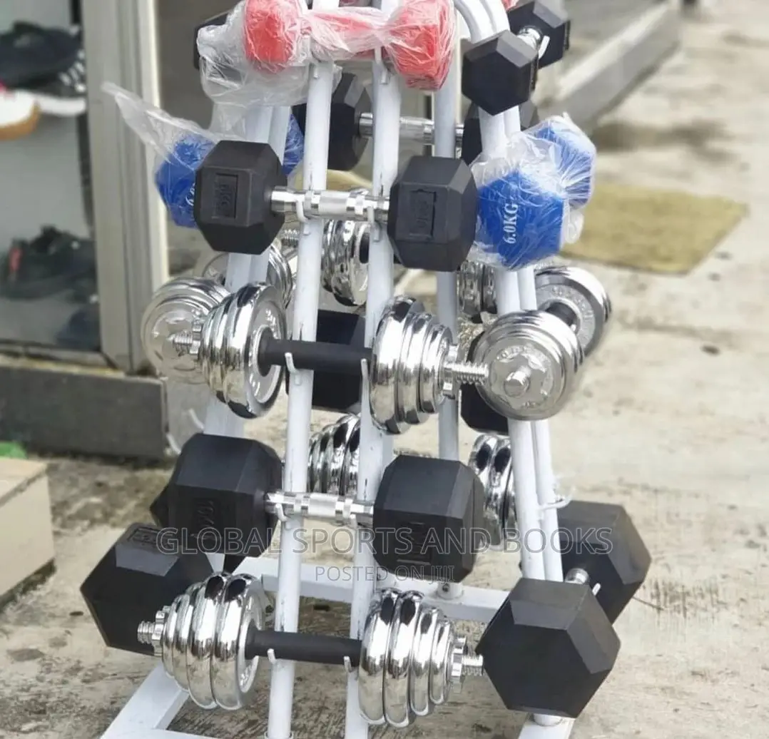 Multiple Standing Dumbbell Rack