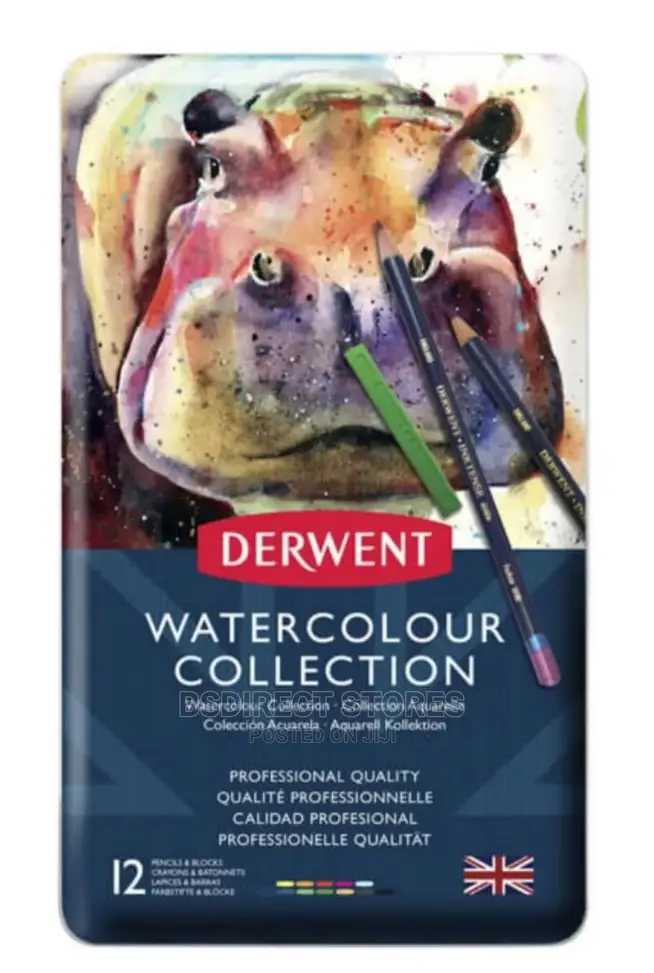 Derwent Watercolour 12 Artists Pencils, Painting Drawing