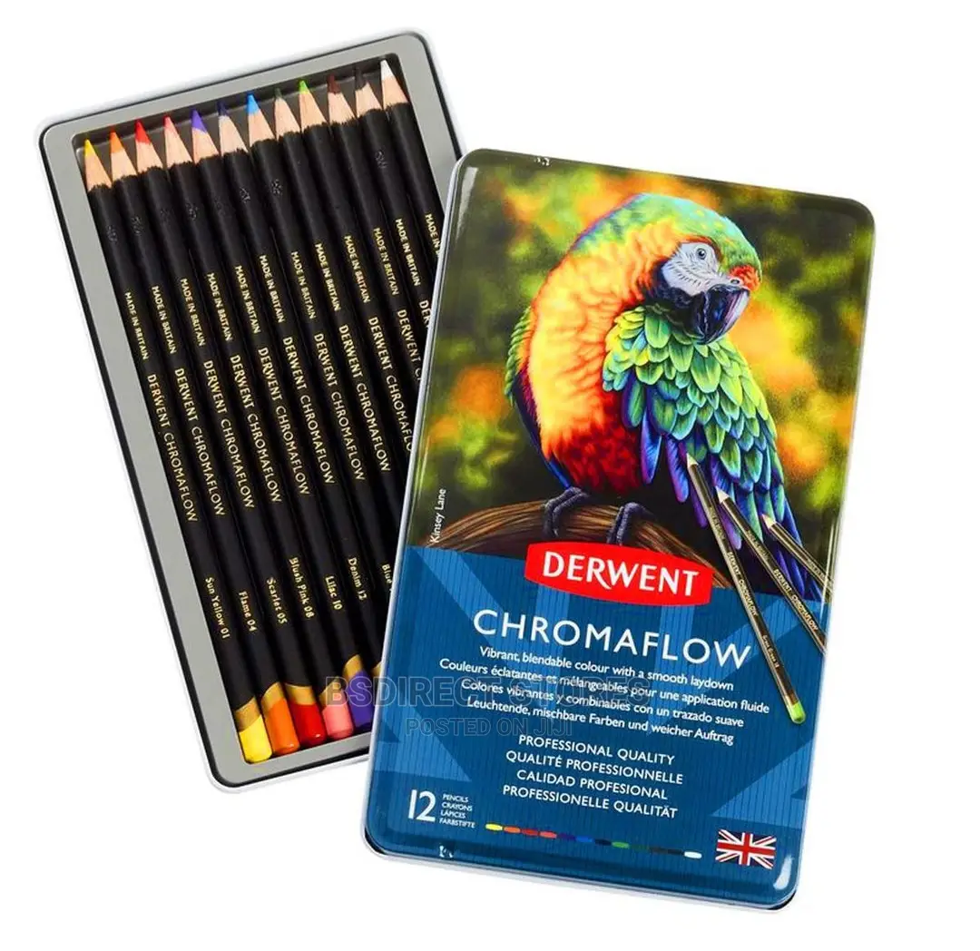 Derwent Chromaflow Pencil 12, Drawing, Colouring Layering