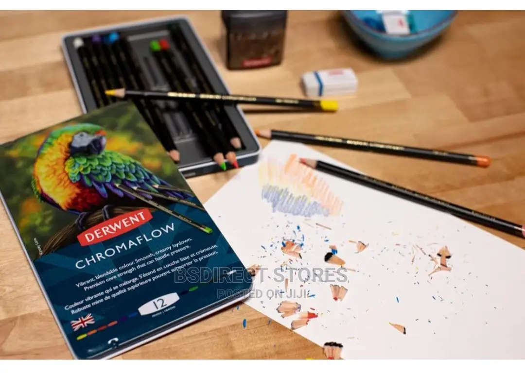 Derwent Chromaflow Pencil 12, Drawing, Colouring Layering