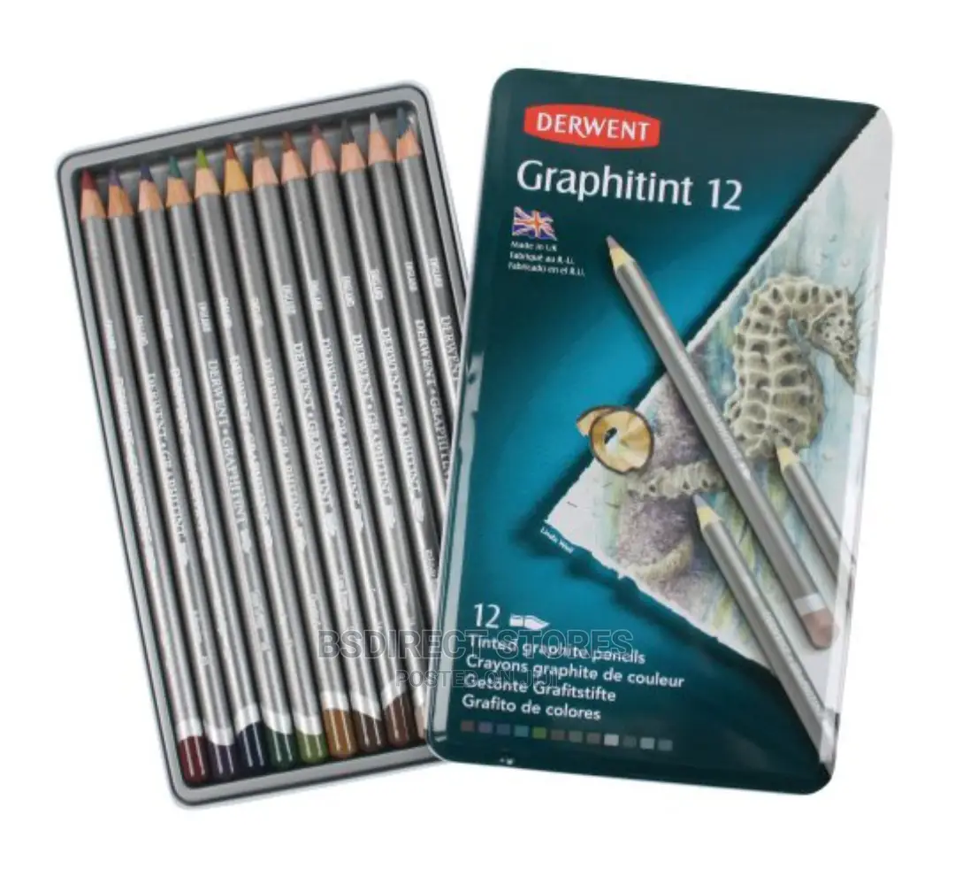 Derwent Graphitint Tinted Graphite Drawing Artists Pencil 12