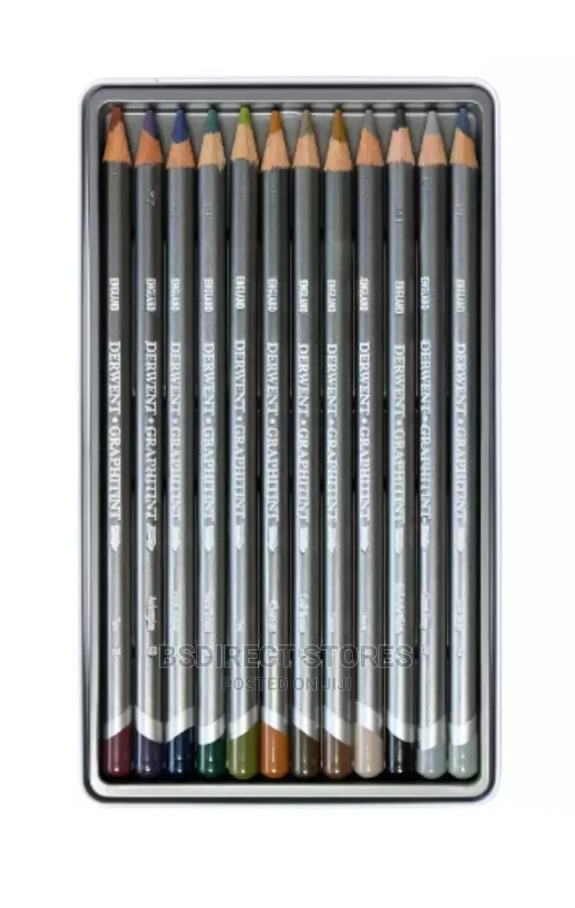 Derwent Graphitint Tinted Graphite Drawing Artists Pencil 12