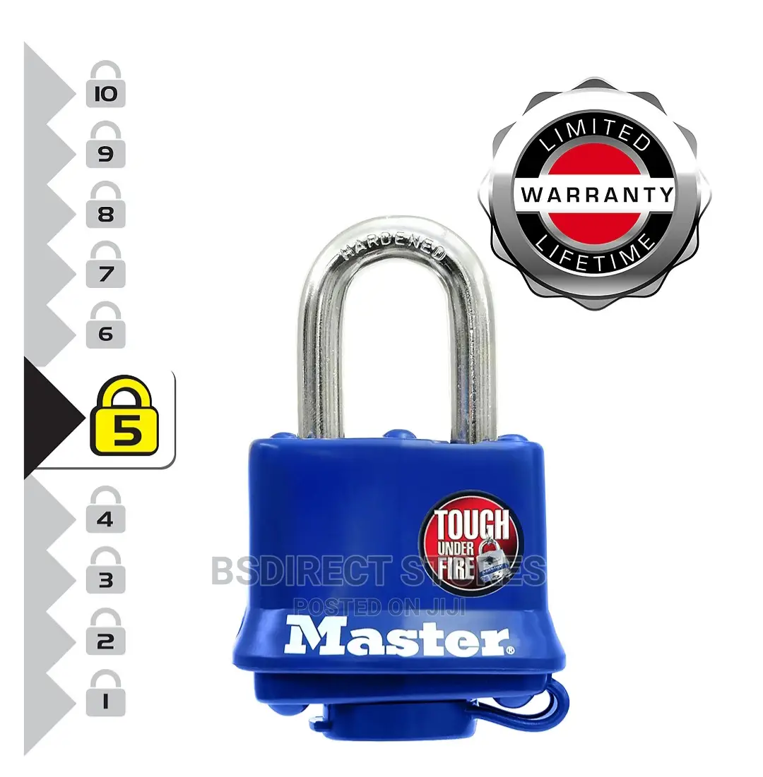 Master Lock Laminated Steel Thermoplastic Cover 40mm Padlock