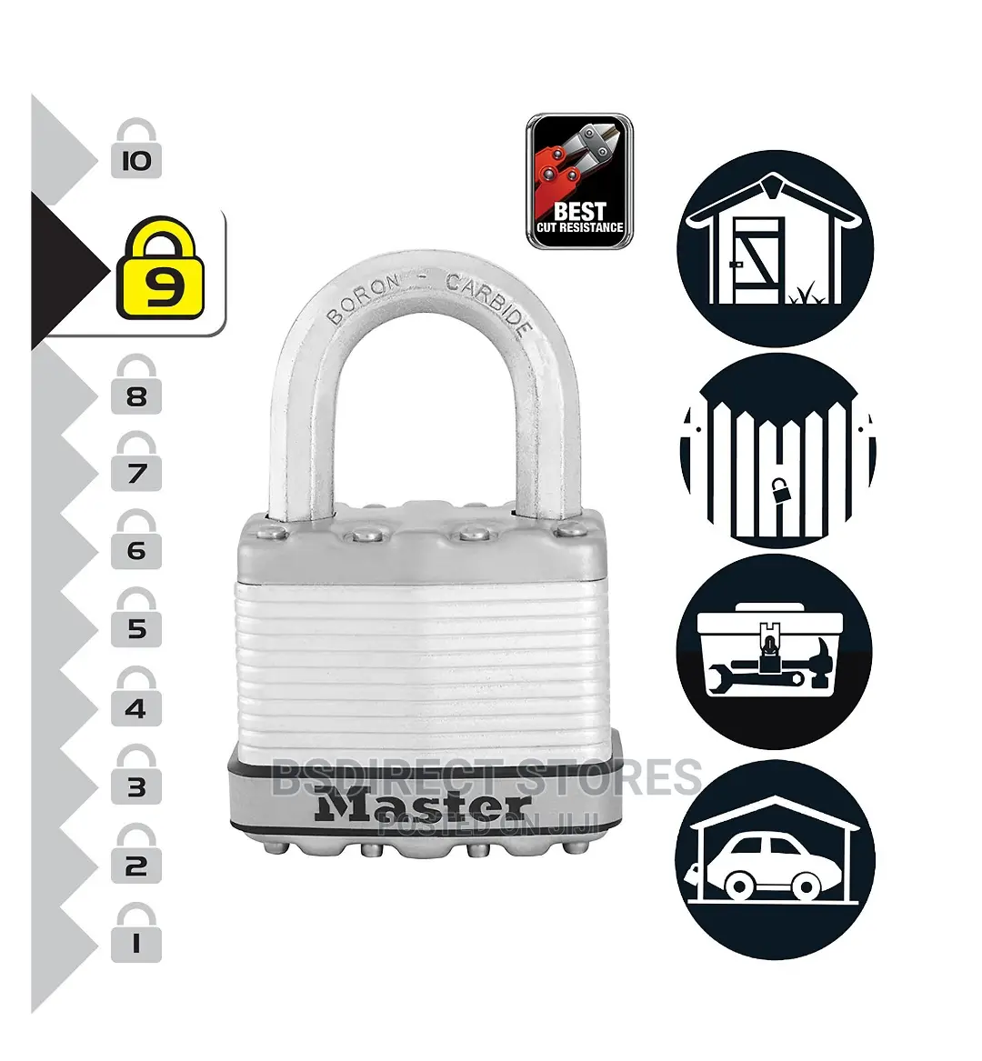 Master Lock Excell Heavy Duty Laminated Steel Padlock 50mm