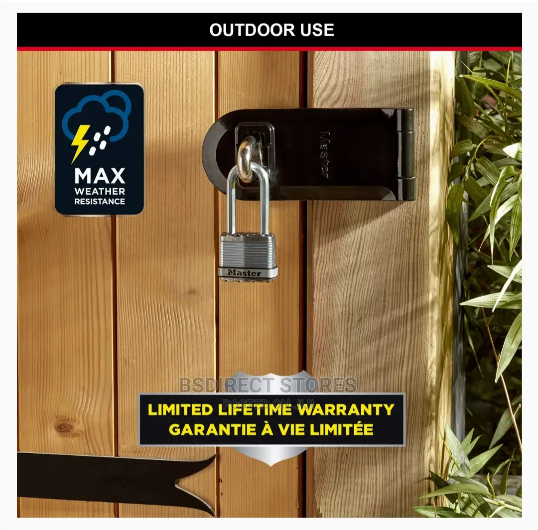 Master Lock Excell Laminated Steel 50mm Padlock-51mm Shackle