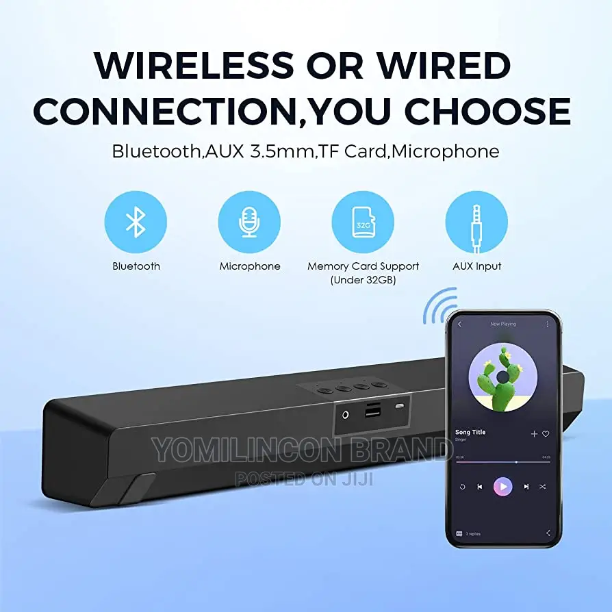 Oraimo Wireless Bluetooth Soundbar - Black