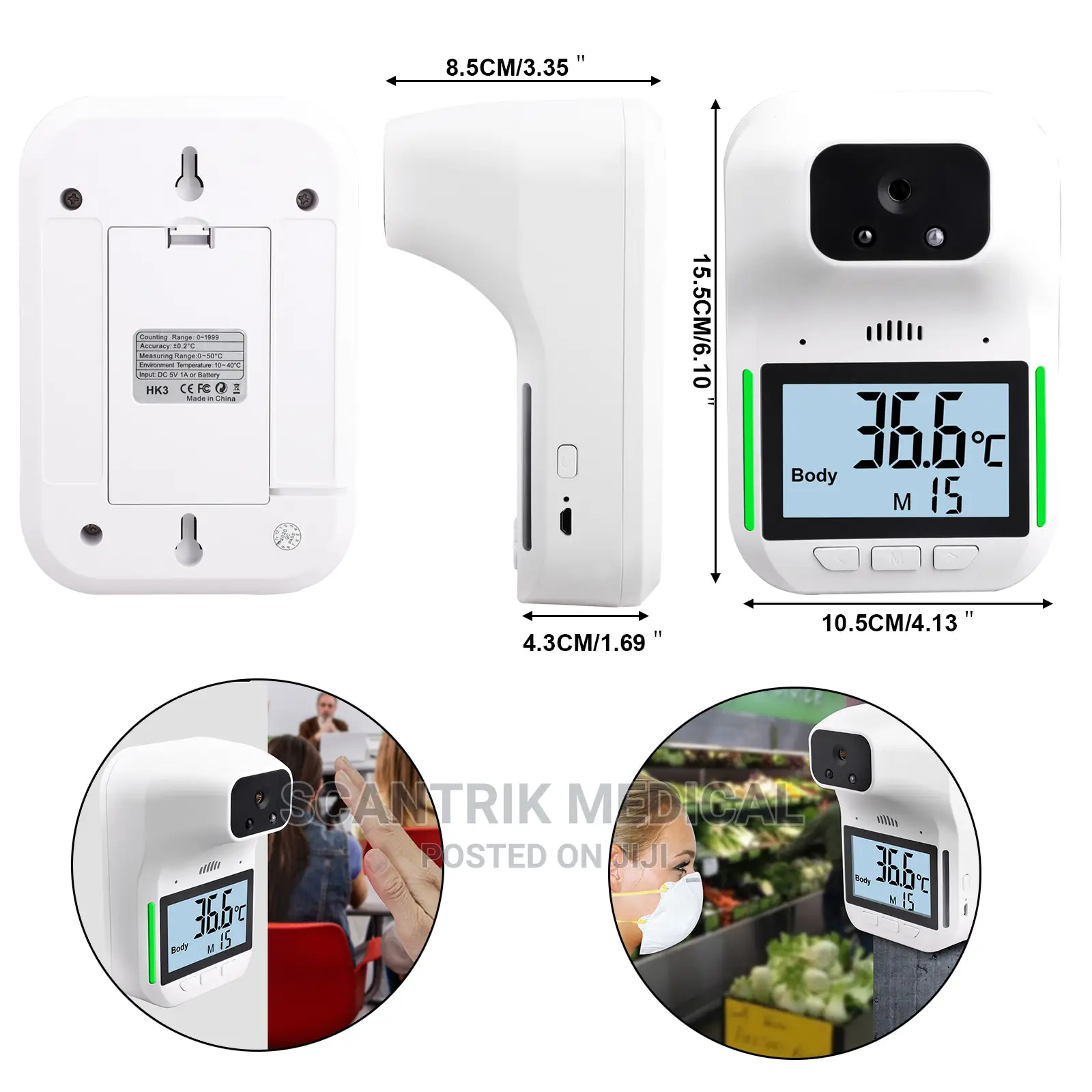 Medical Automatic Infrared Digital Forehead Thermometer