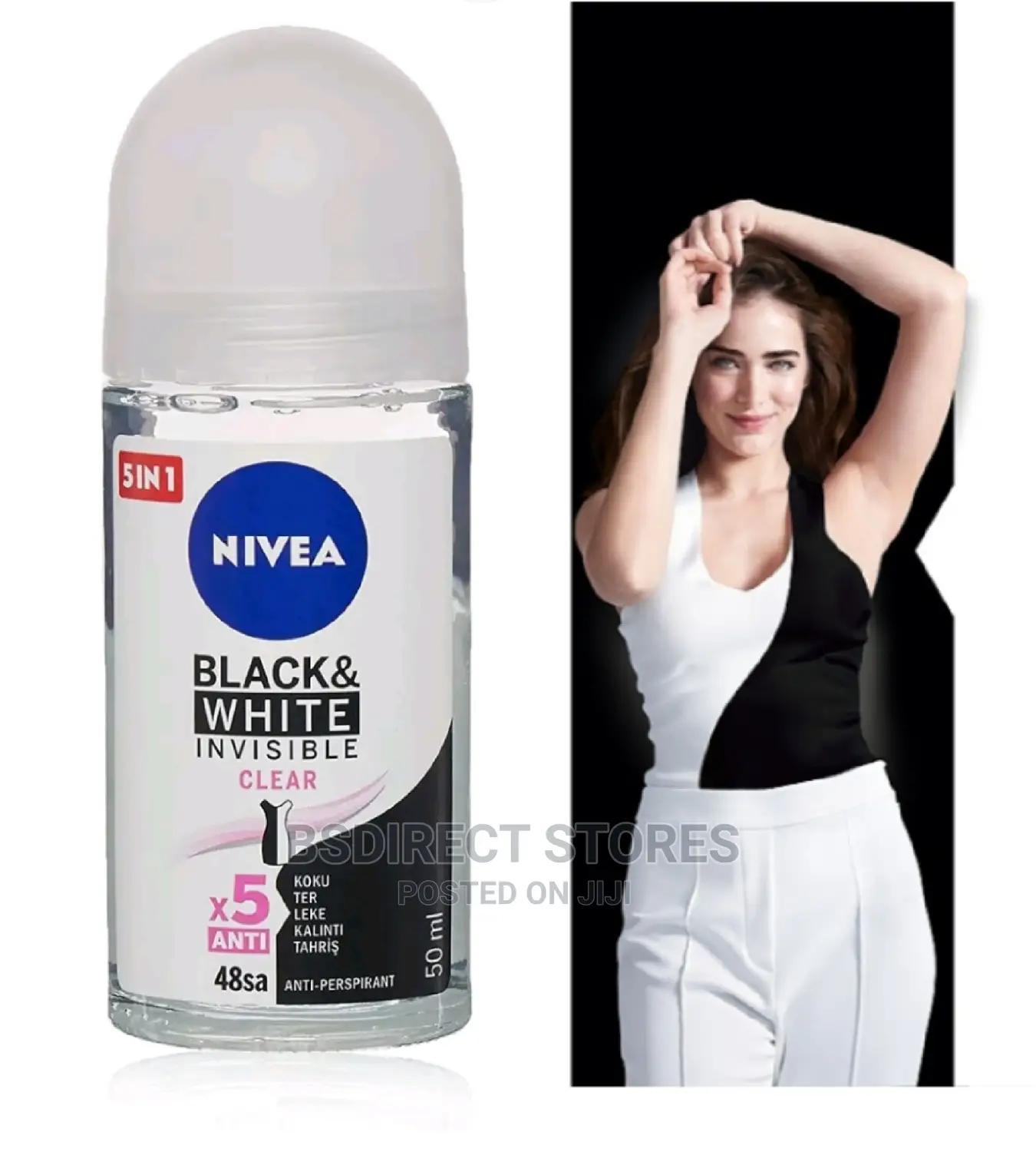 Nivea Invisible Black And White 48H Roll On Anti-perspirant