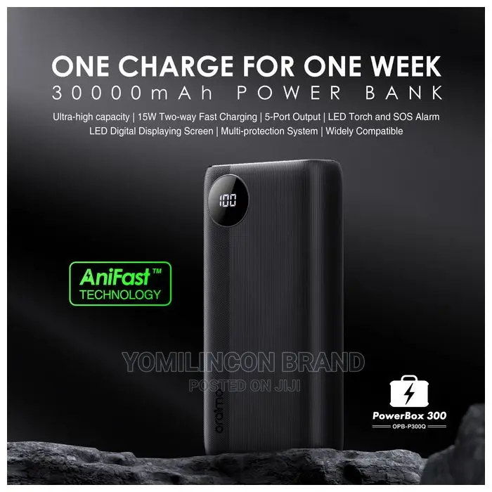 Oraimo Power Box Opb-P300q Two-Way Power Bank - Black