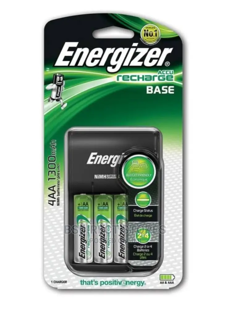 Energizer Accu Recharge Base Charger With 4 X AA Batteries