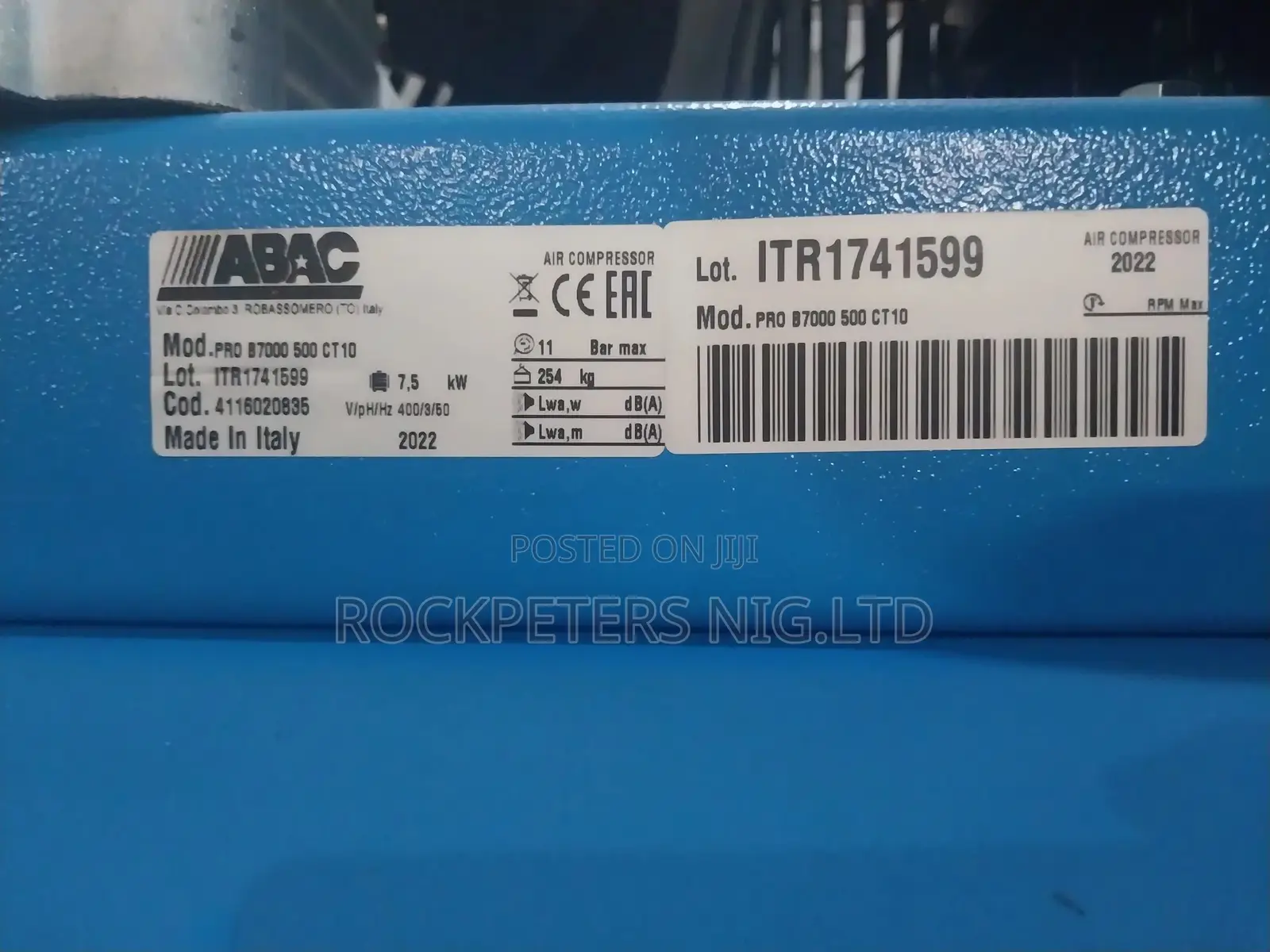 Abac B7000 500 Ct10 10hp Air Compressor