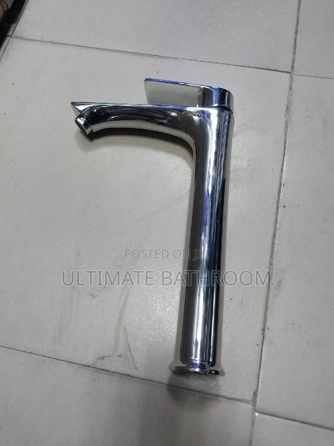 Long Chrome Brass Basin Mixer