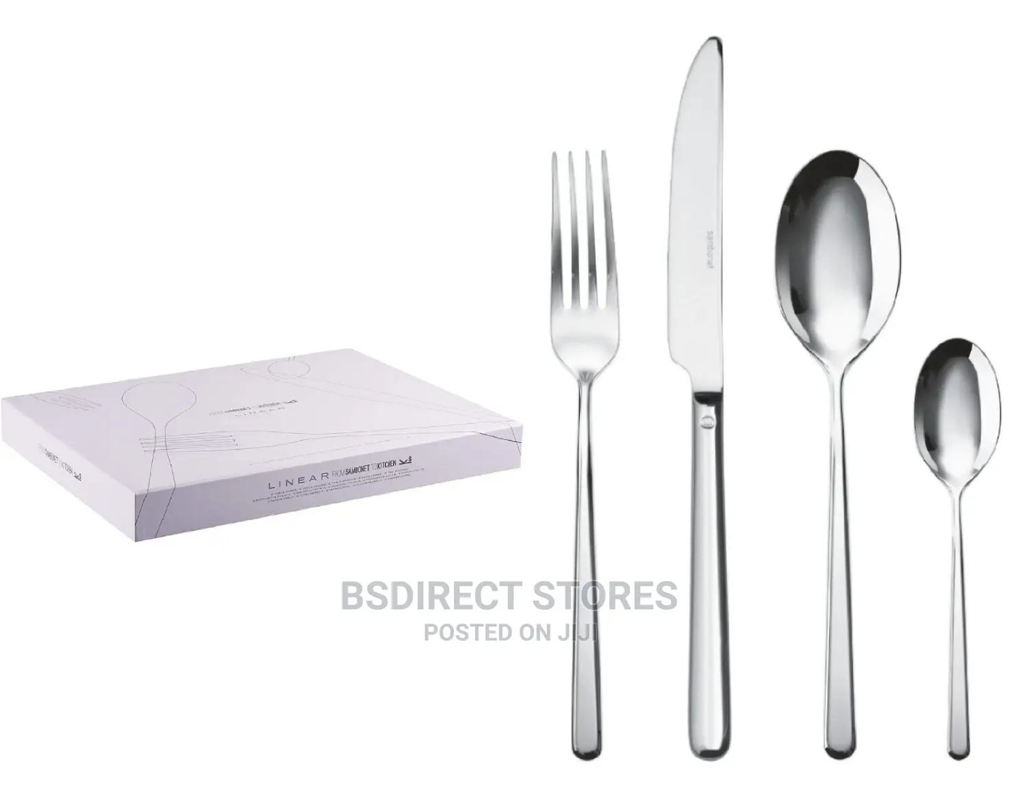 Sambonet LINEAR 24 Pieces Luxury Cutlery Set Stainless Steel