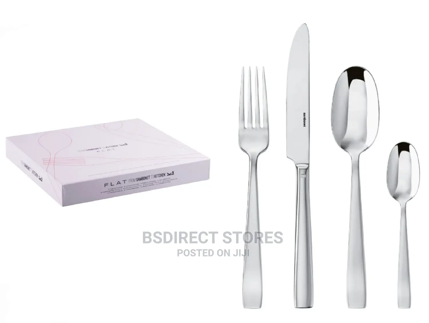 Sambonet FLAT 24 Pieces Luxury Cutlery Set Stainless Steel