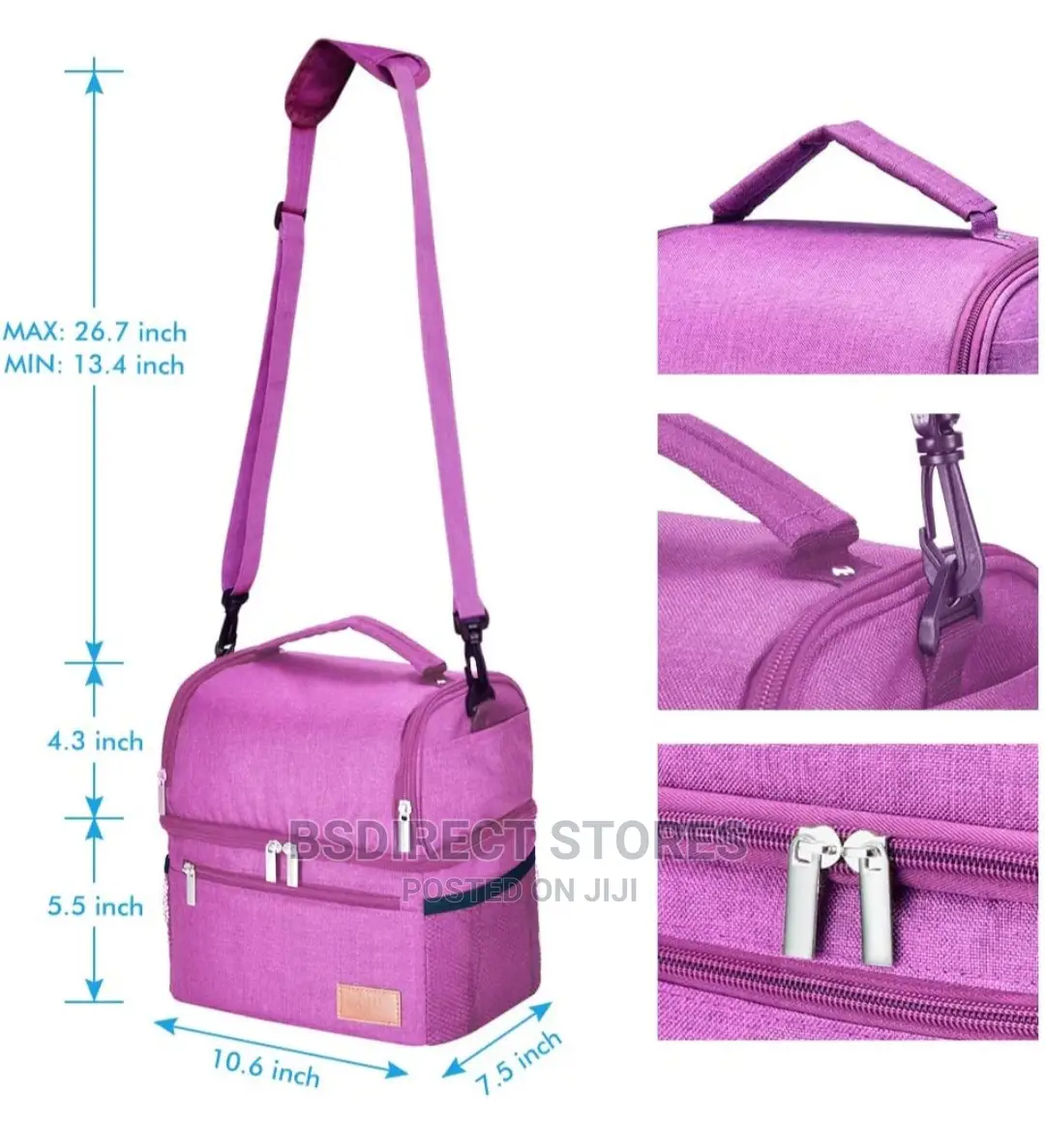 STNTUS PURPLE Cooler Lunch Bag Thermal Cool, With Ice Pack