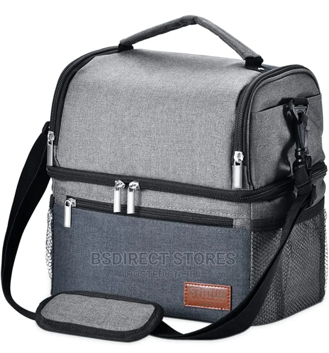 STNTUS GREYDARK Cooler Lunch Bag Thermal Cool, With Ice Pack