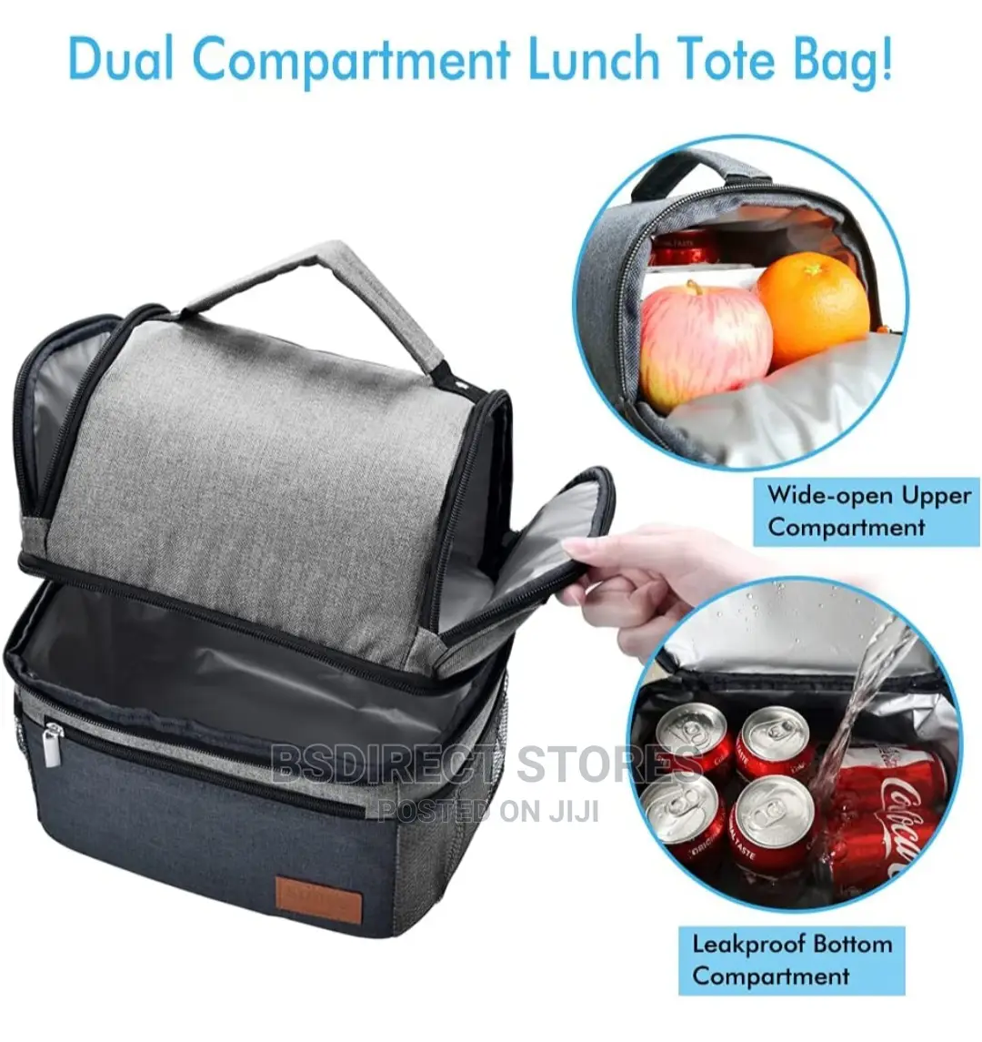 STNTUS GREYDARK Cooler Lunch Bag Thermal Cool, With Ice Pack