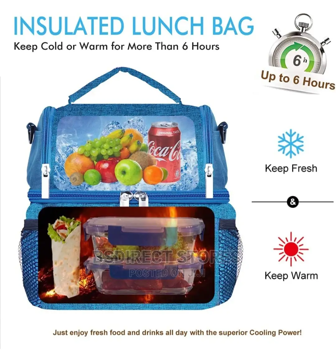 STNTUS NAVY Cooler Lunch Bag Thermal Cool, With Ice Pack