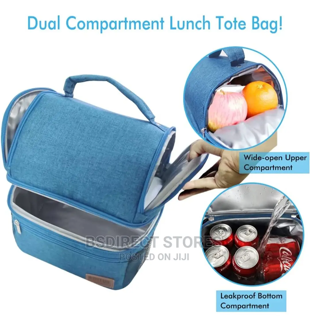 STNTUS NAVY Cooler Lunch Bag Thermal Cool, With Ice Pack