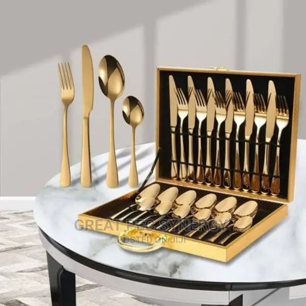 Golden Boxed Cutlery Set