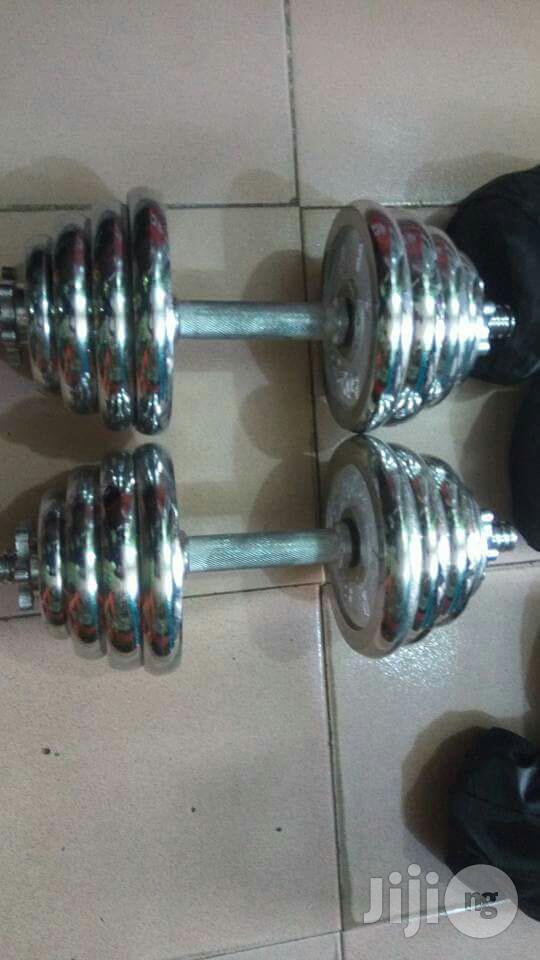 20kg Chrome Adjustable Dumb Bell Chromed