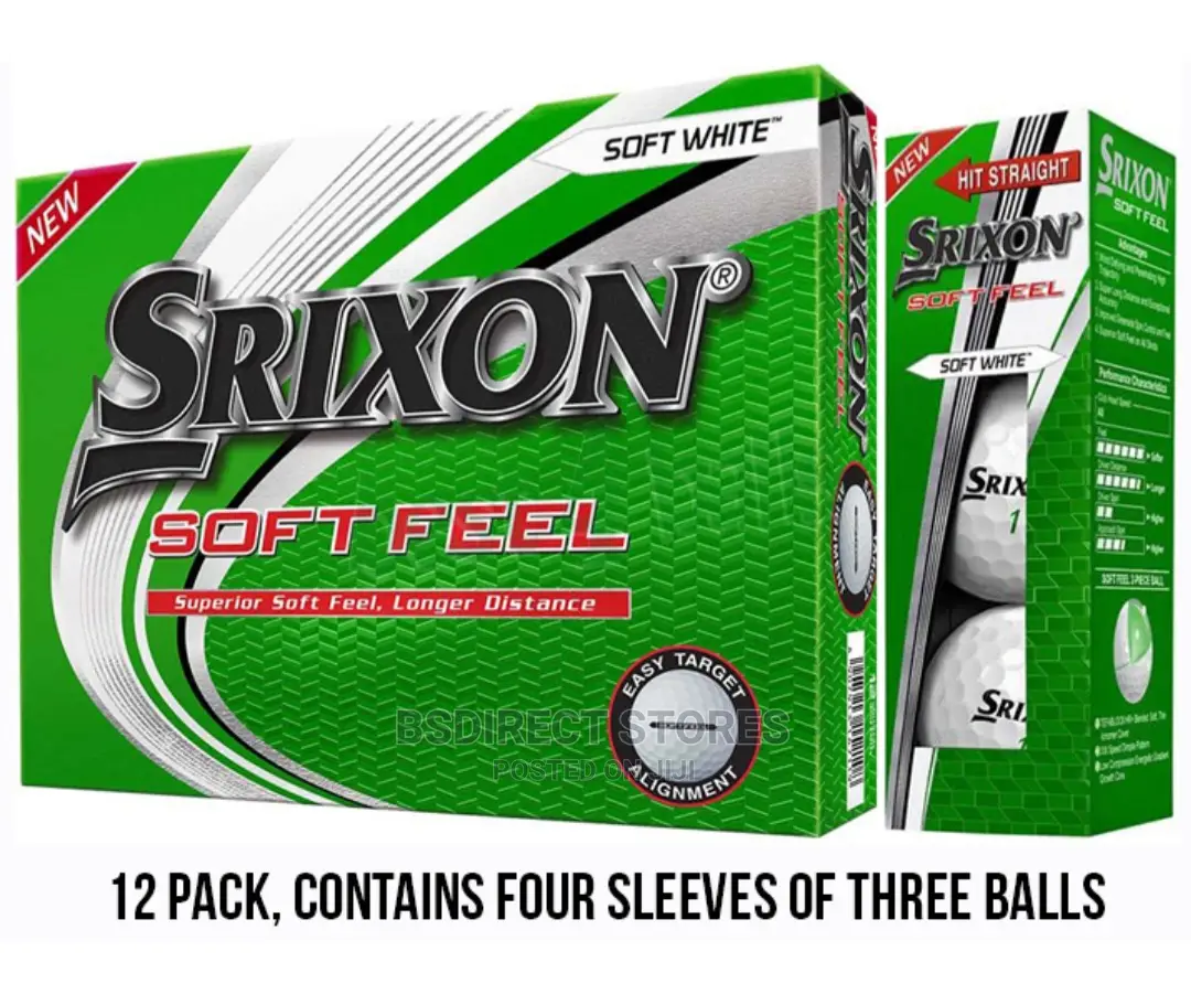 Srixon Soft Feel Superior Golf Balls Longer Distance 12 Pack