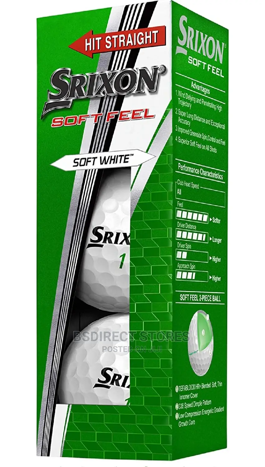 Srixon Soft Feel Superior Golf Balls Longer Distance 12 Pack