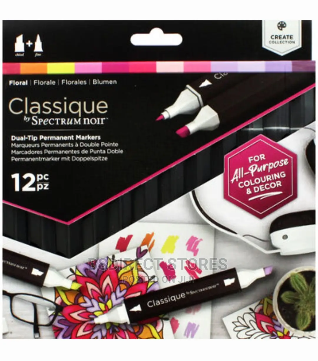 Spectrum Noir Classique Floral Dual Tip Permanent Markers