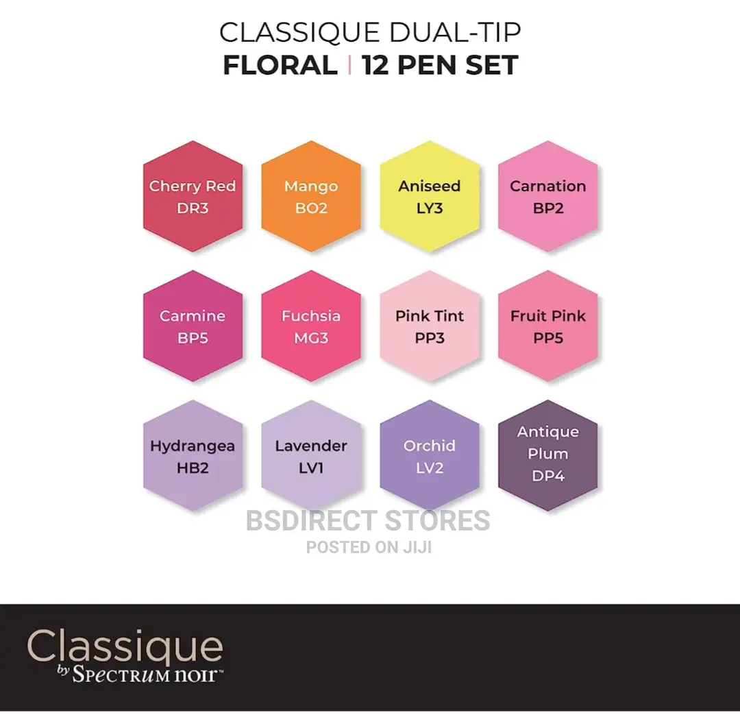 Spectrum Noir Classique Floral Dual Tip Permanent Markers
