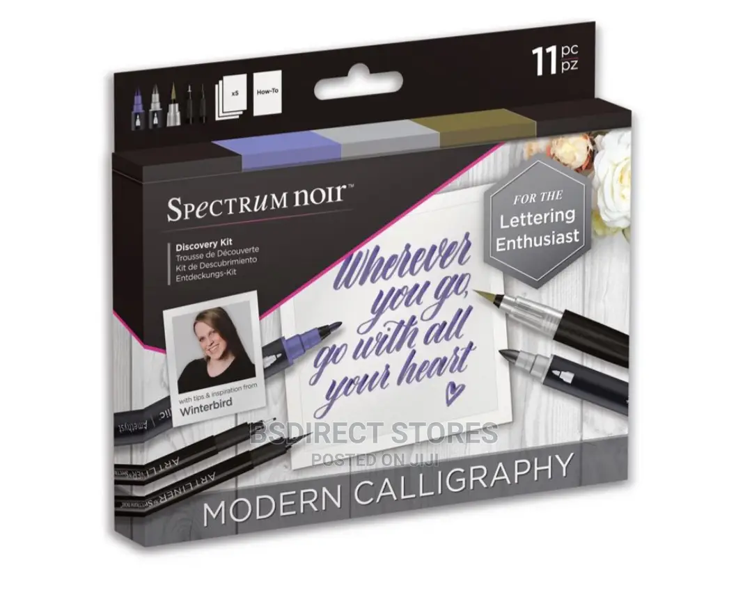 Spectrum Noir Alcohol Marker Colouring Draw Discovery Kit Calligraphy