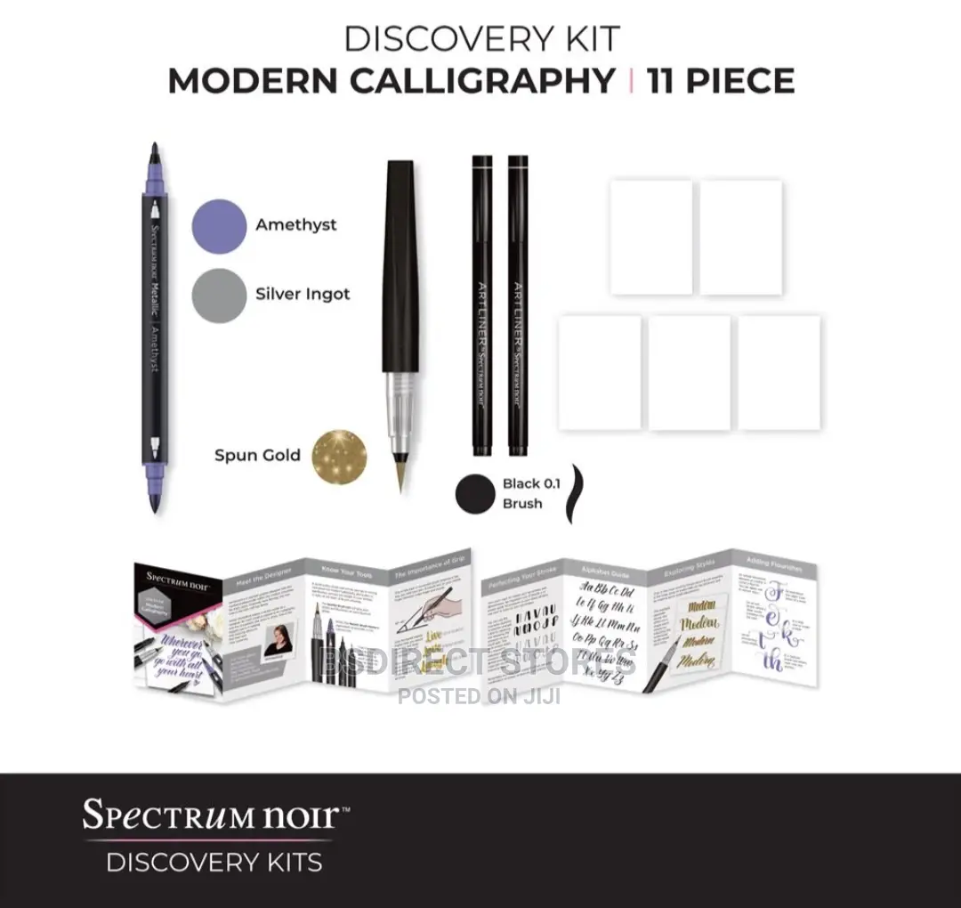 Spectrum Noir Alcohol Marker Colouring Draw Discovery Kit Calligraphy