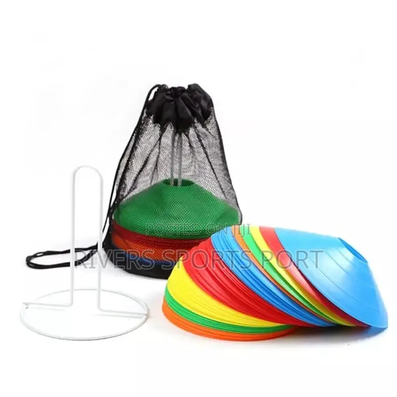 Soccer Agility Training Cone by 50 Pieces .With Steel Holder