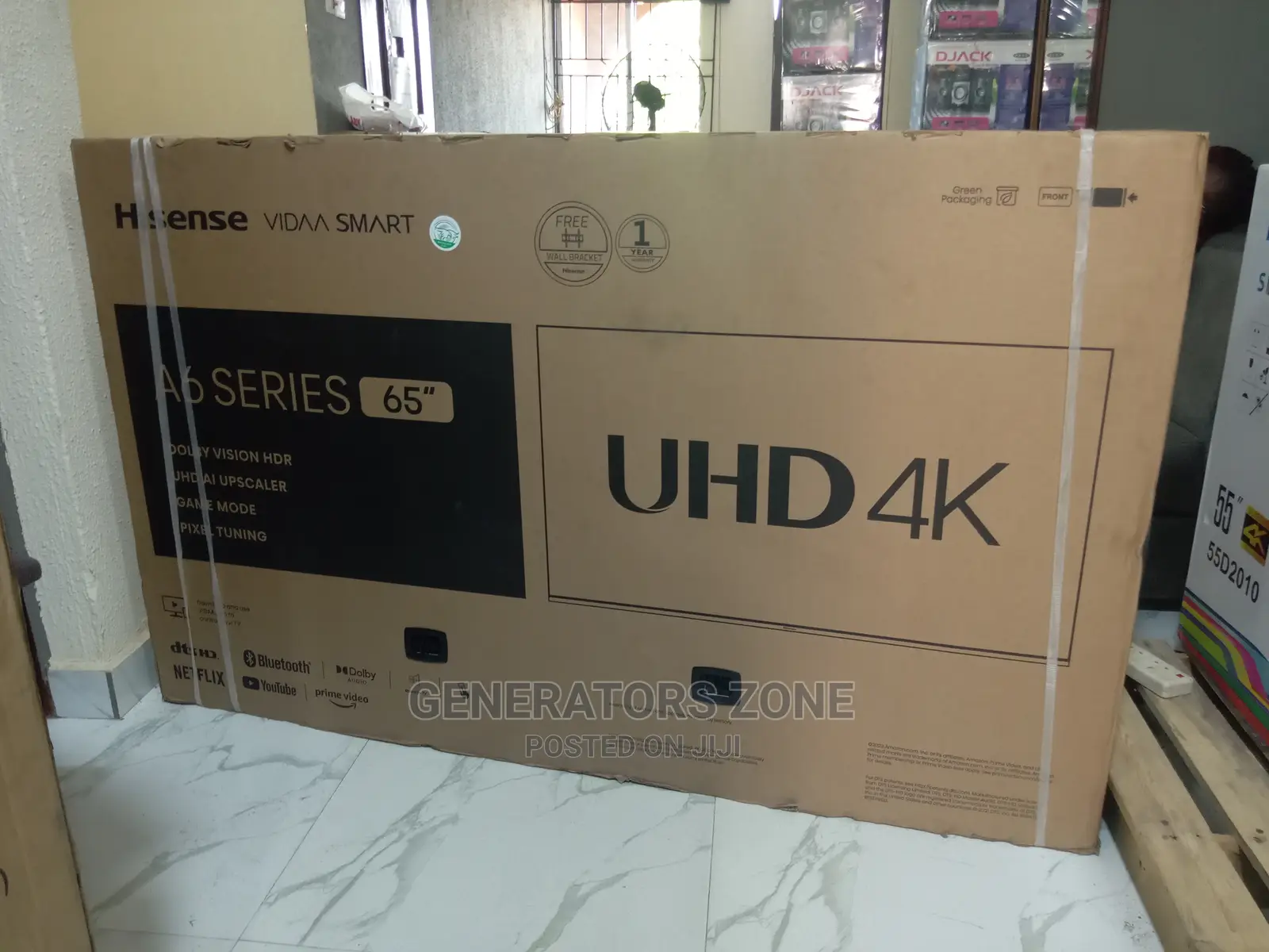 Hisense LED 65A6H 65-Inch Uhd Smart LED Tv+Wifi+ Av,Usb,Hdmi