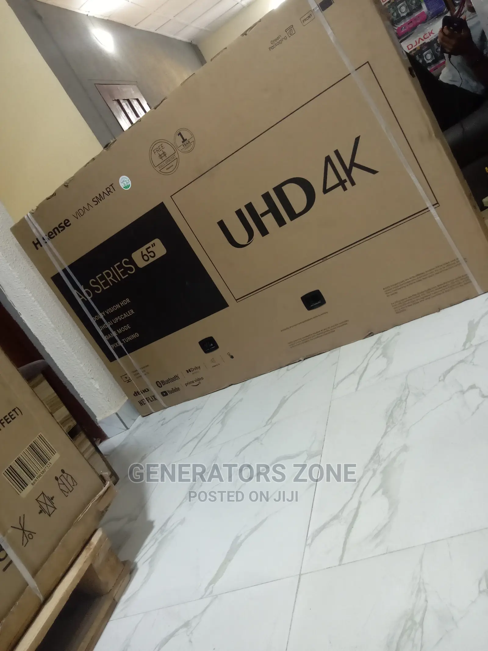 Hisense 65''-Uhd Smart ( Netflix+Youtube+Browser) Av,Usb