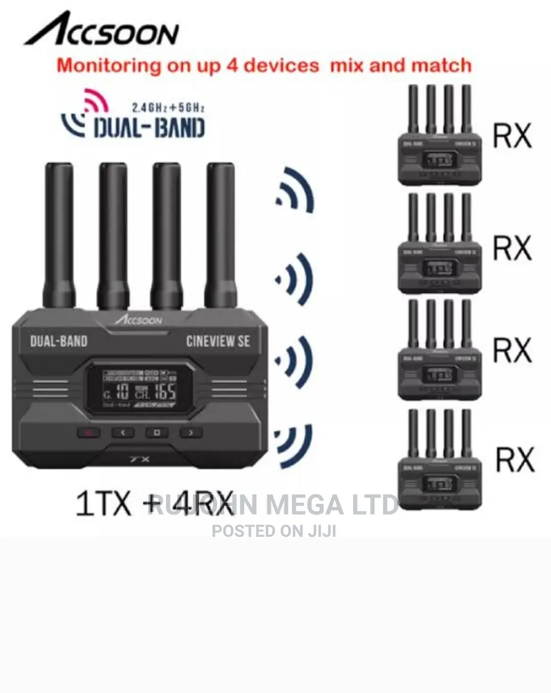 Accsoon Cineview SE 350m(1,200ft)Wireless 1TX 4RX Combo