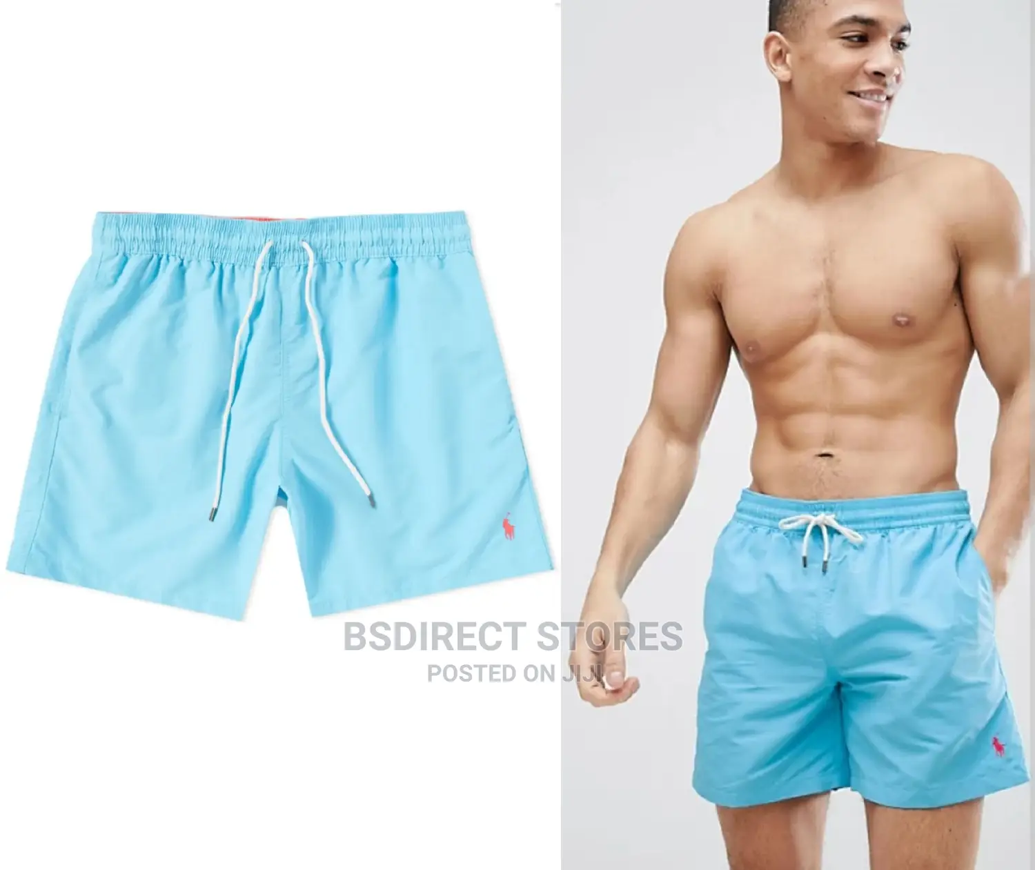 Ralph Lauren LARGE MARGIE BLUE Hawaiian Traveller Swim Short