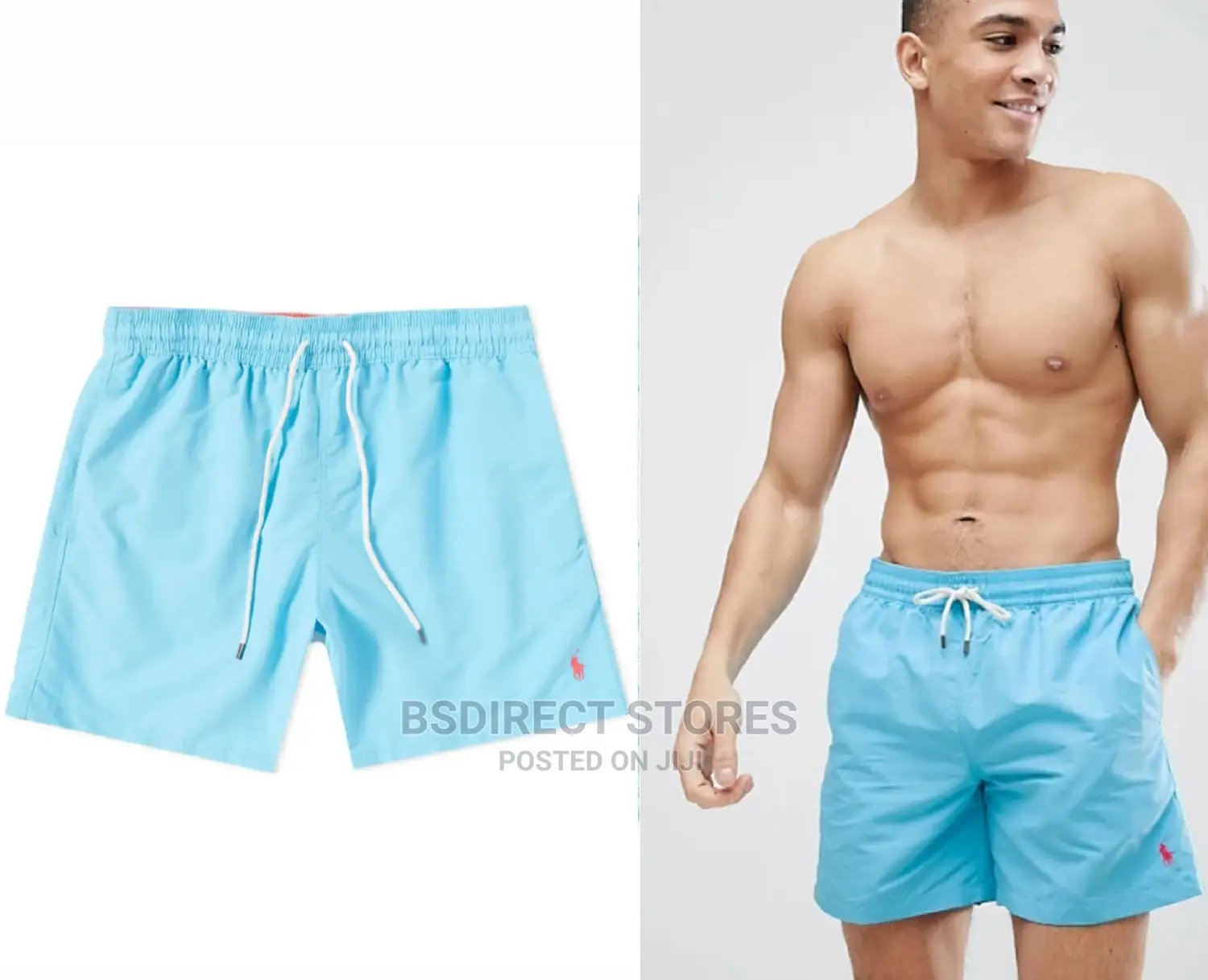 Ralph Lauren X-L MARGIE BLUE Hawaiian Traveller Swim Short