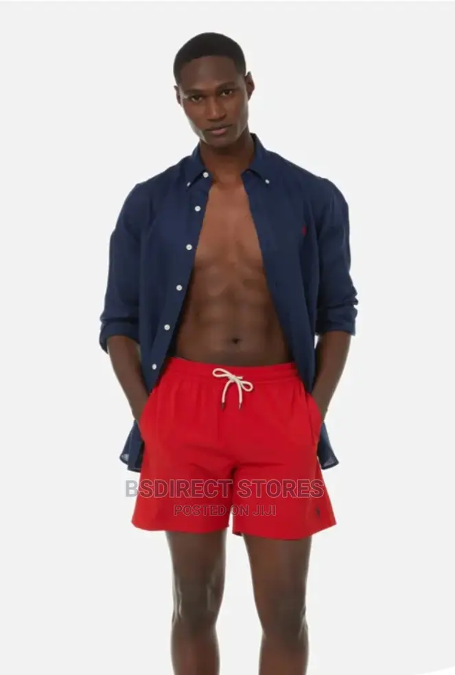 Ralph Lauren XL RED Classic Swim Hawaiian Traveller Short